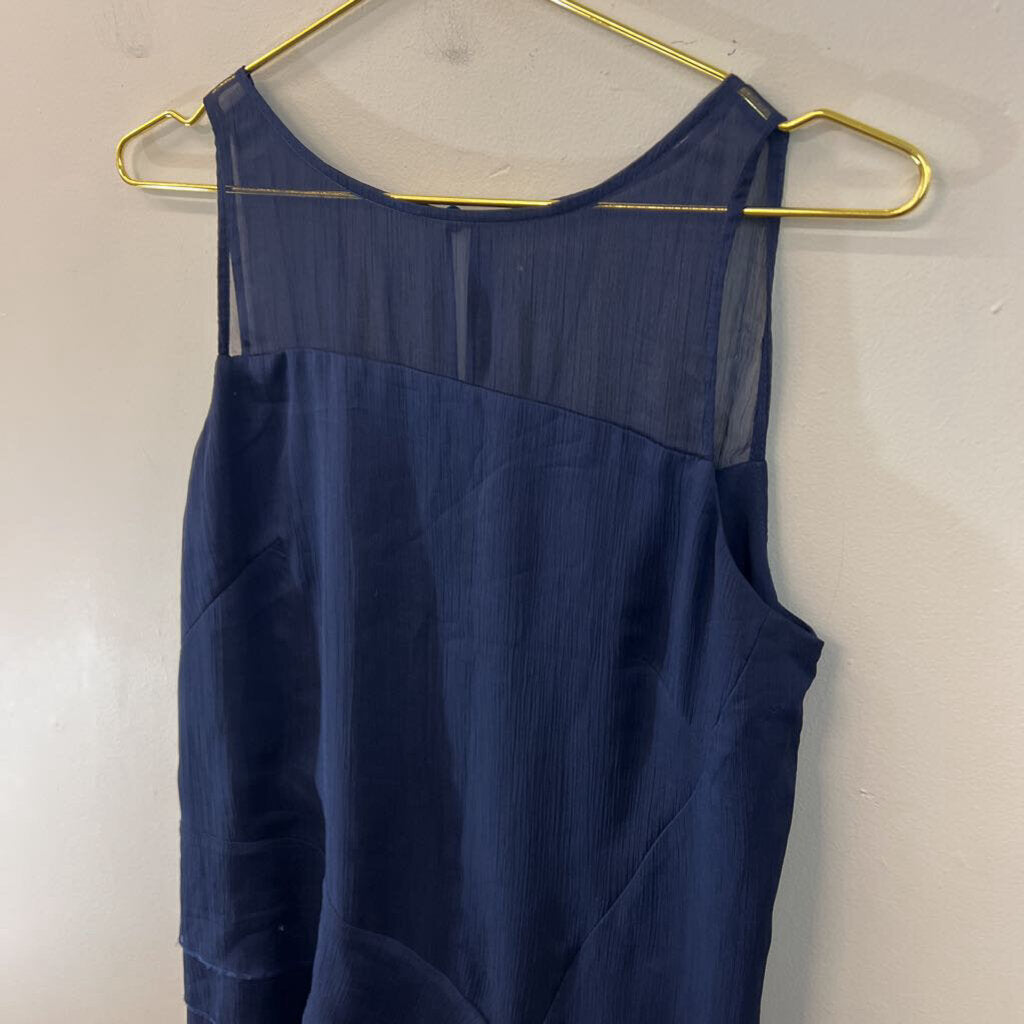 Jessica Simpson Navy Ruffle Detail Shift Dress 6