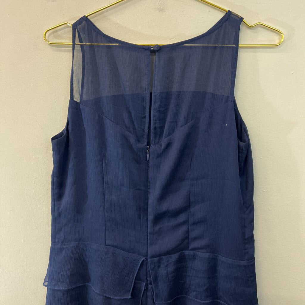 Jessica Simpson Navy Ruffle Detail Shift Dress 6