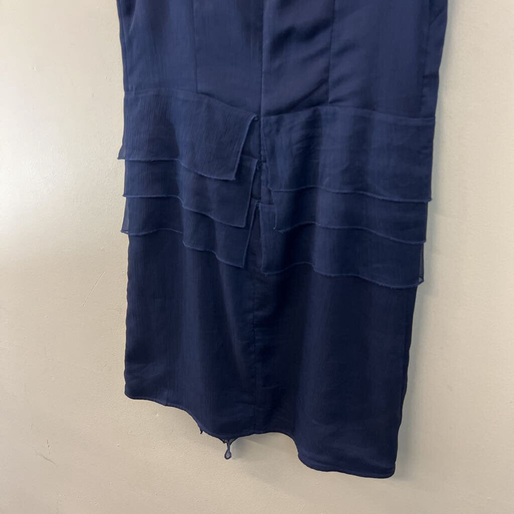 Jessica Simpson Navy Ruffle Detail Shift Dress 6
