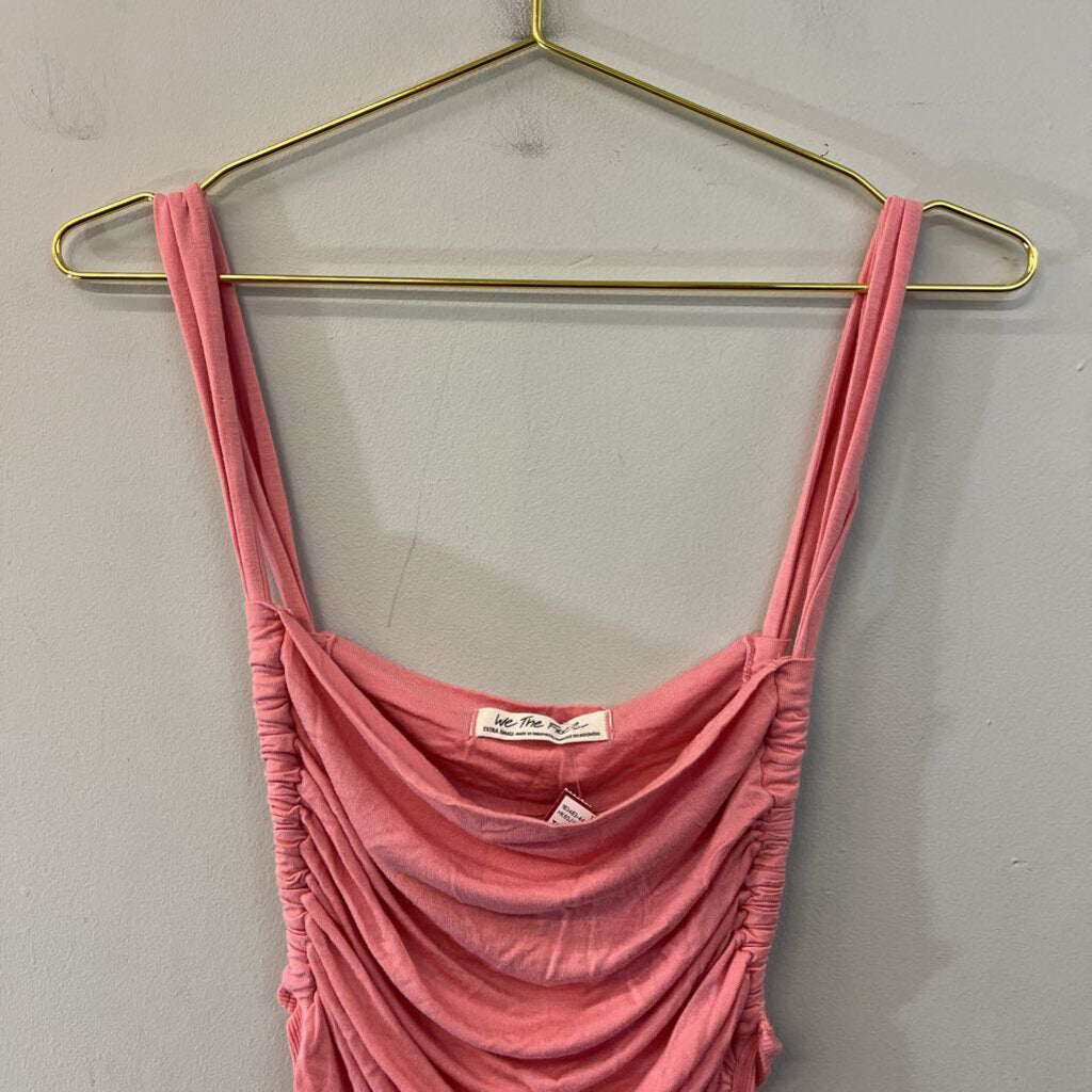 We The Free Pink Ruched Tank Top Extra Small