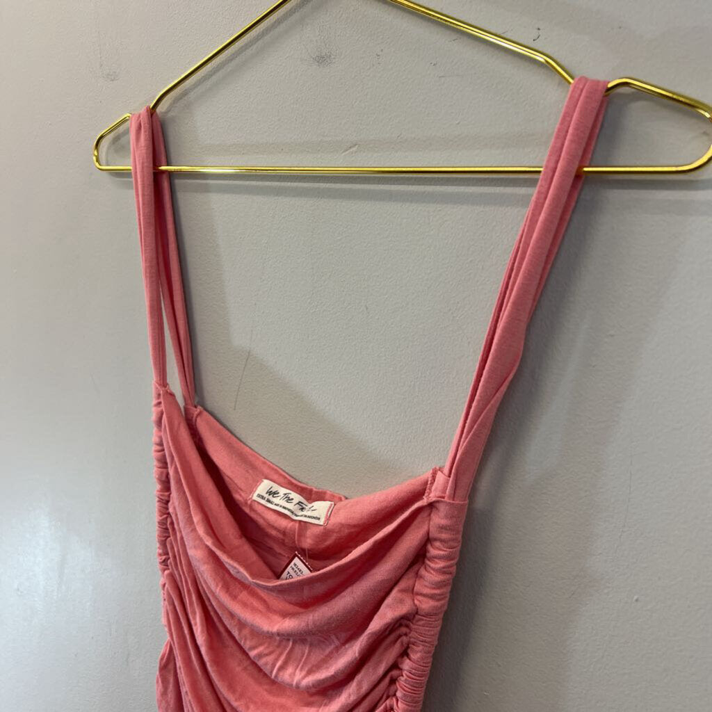 We The Free Pink Ruched Tank Top Extra Small