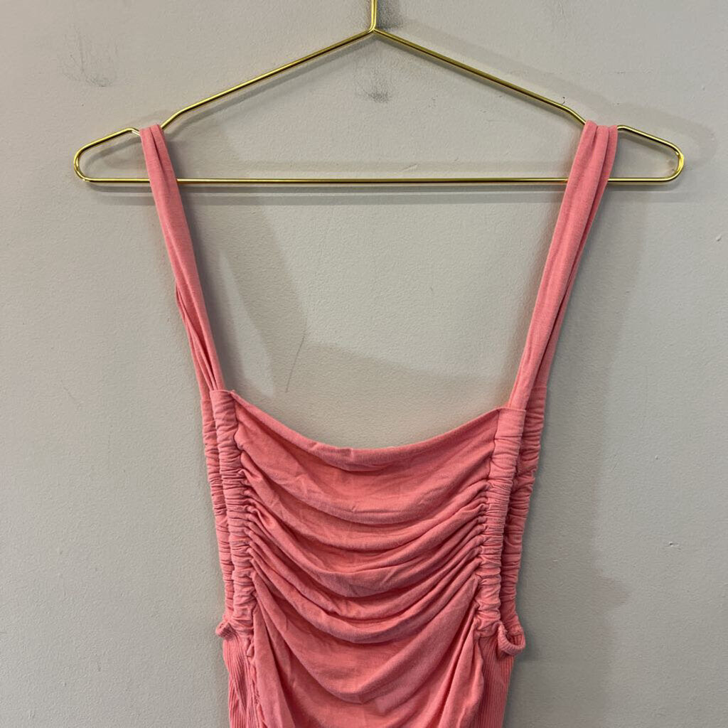 We The Free Pink Ruched Tank Top Extra Small