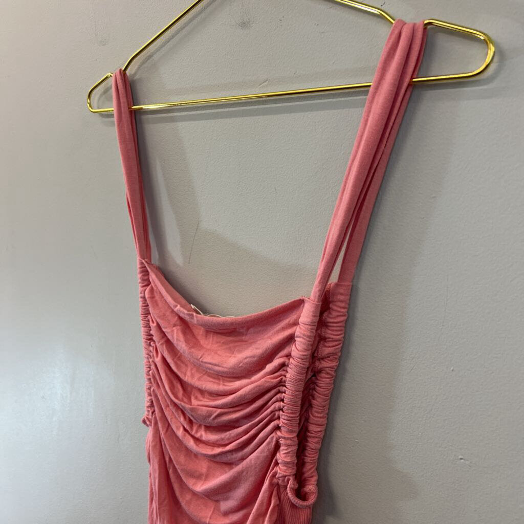 We The Free Pink Ruched Tank Top Extra Small