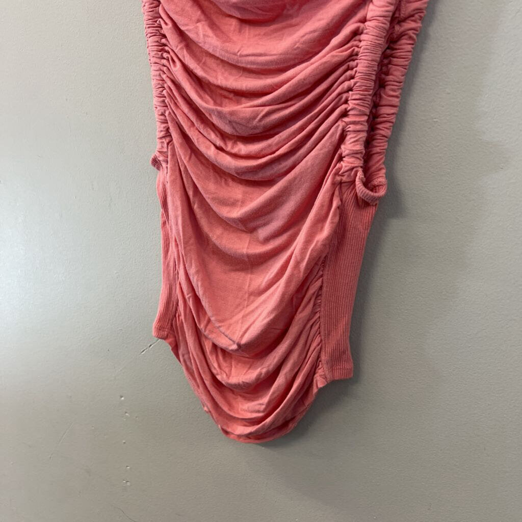 We The Free Pink Ruched Tank Top Extra Small