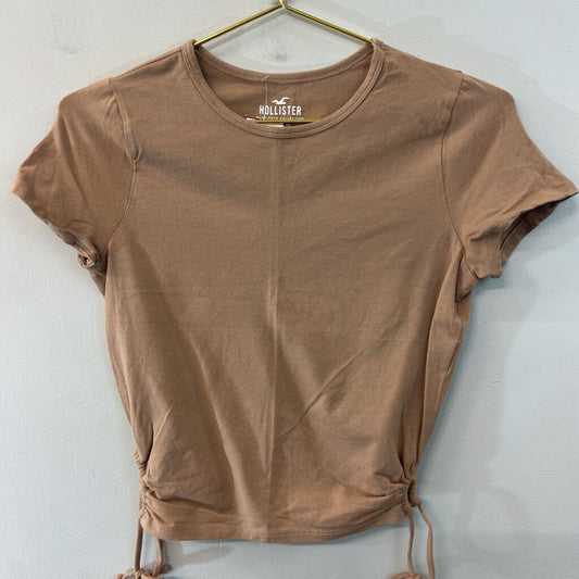 Hollister Brown Short Sleeve Crop Top Medium