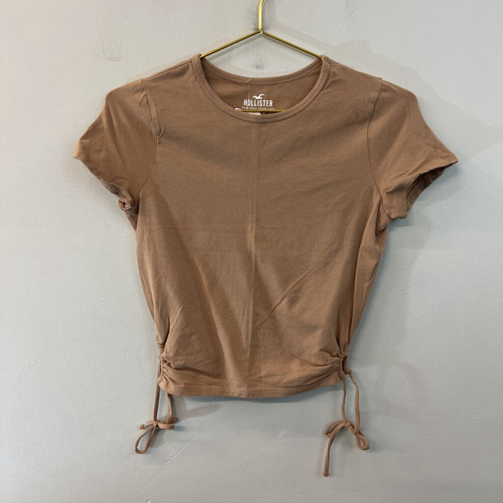 Hollister Brown Short Sleeve Crop Top Medium