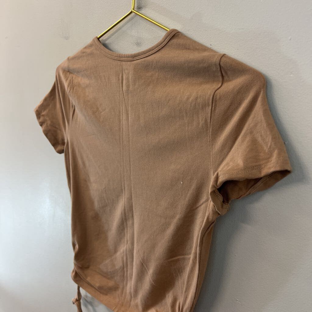 Hollister Brown Short Sleeve Crop Top Medium