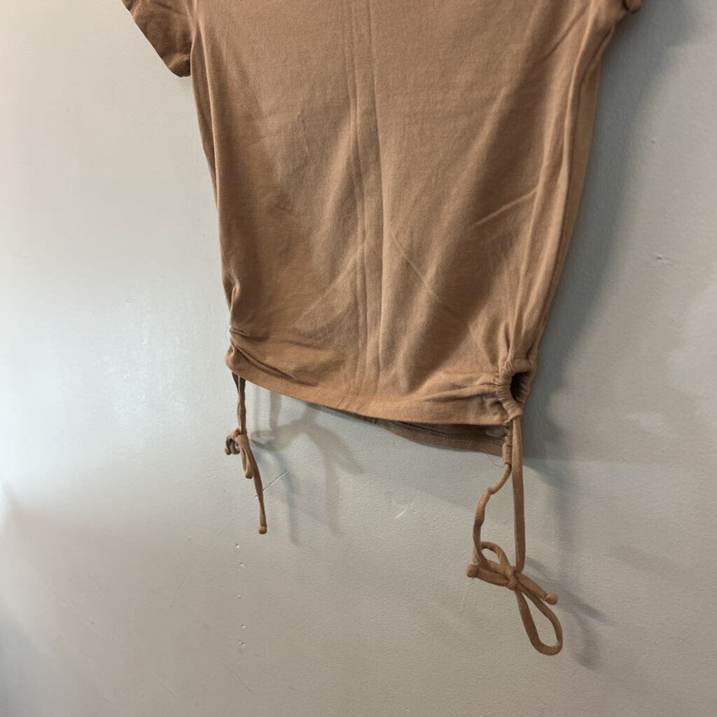 Hollister Brown Short Sleeve Crop Top Medium