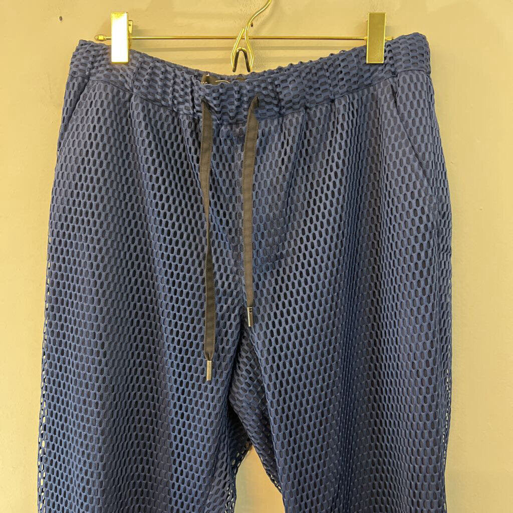 Wild Fang Navy Mesh Pull On Jogger Pants Medium