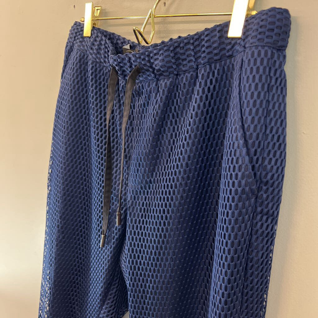 Wild Fang Navy Mesh Pull On Jogger Pants Medium