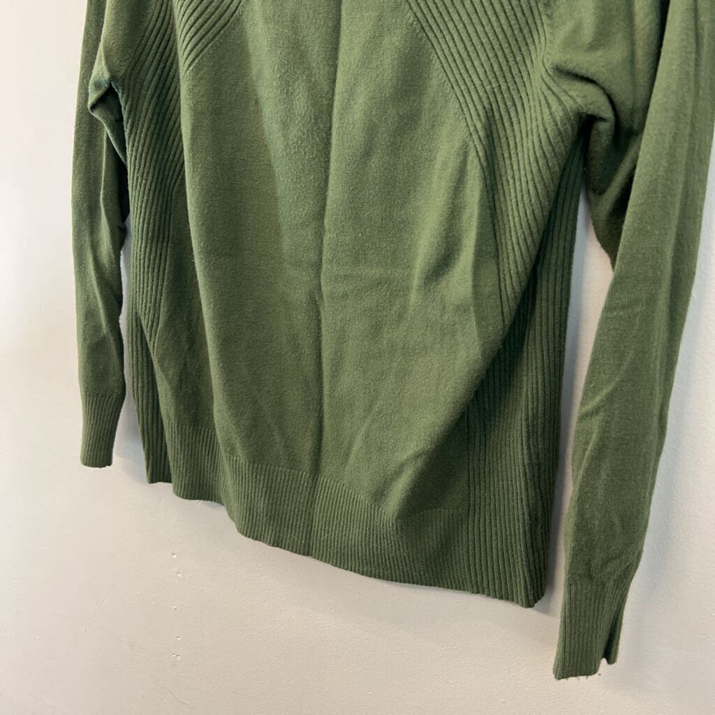 Vila Milano Green Long Sleeve Mock Neck Sweater Top Small