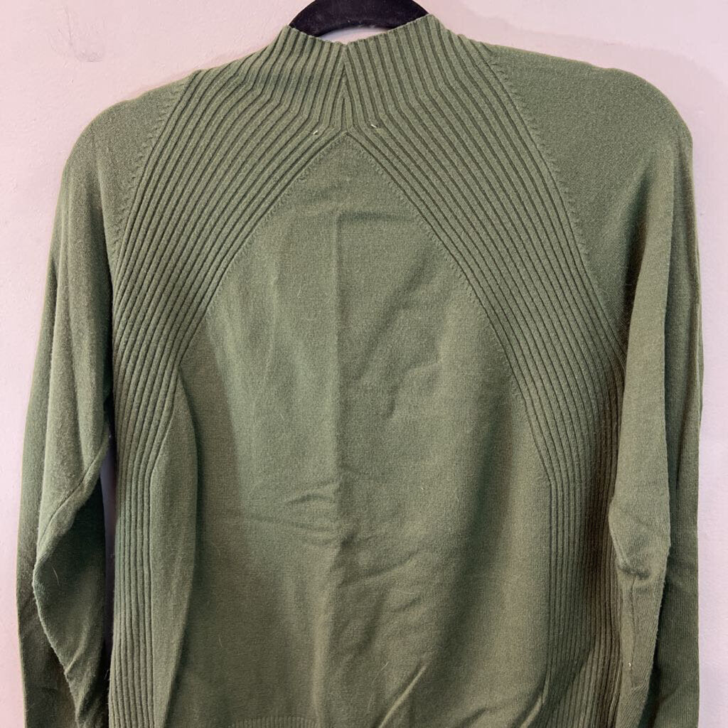 Vila Milano Green Long Sleeve Mock Neck Sweater Top Small