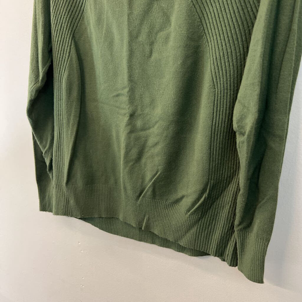 Vila Milano Green Long Sleeve Mock Neck Sweater Top Small
