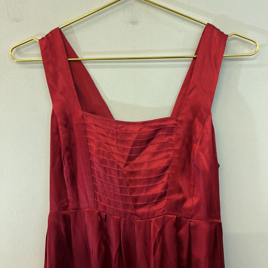 Pacametes Red 100% Silk Dress Extra Small