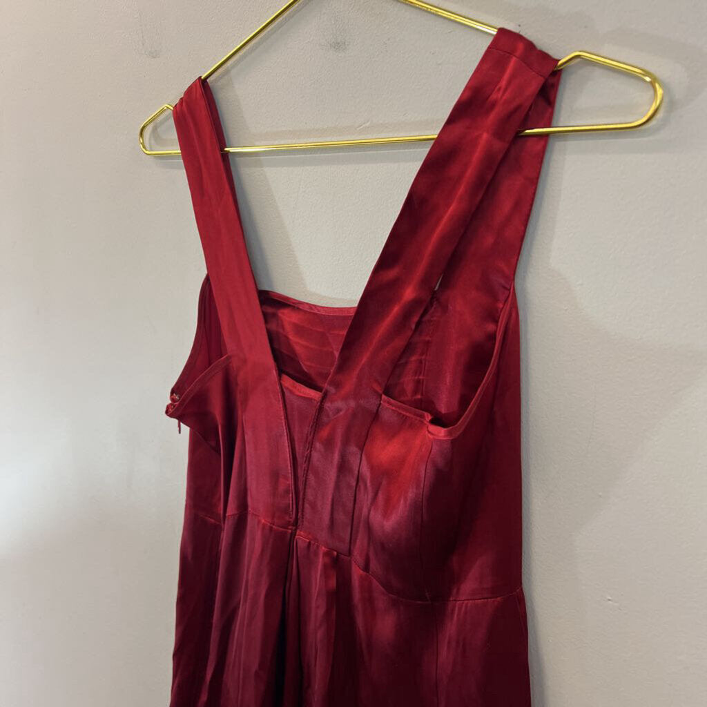 Pacametes Red 100% Silk Dress Extra Small