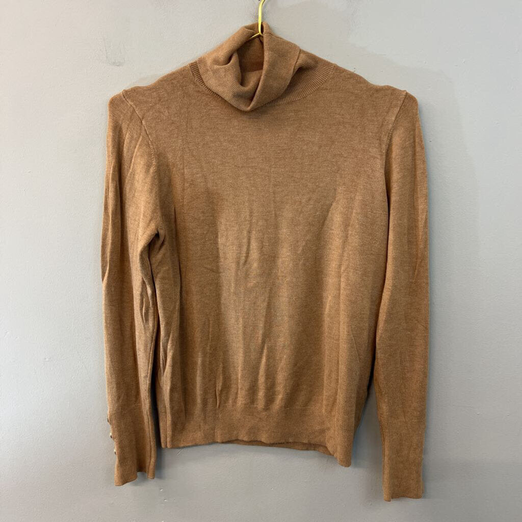 Zara Brown Knit Turtleneck Top Medium