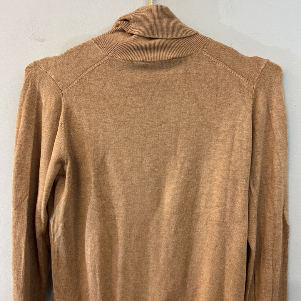 Zara Brown Knit Turtleneck Top Medium