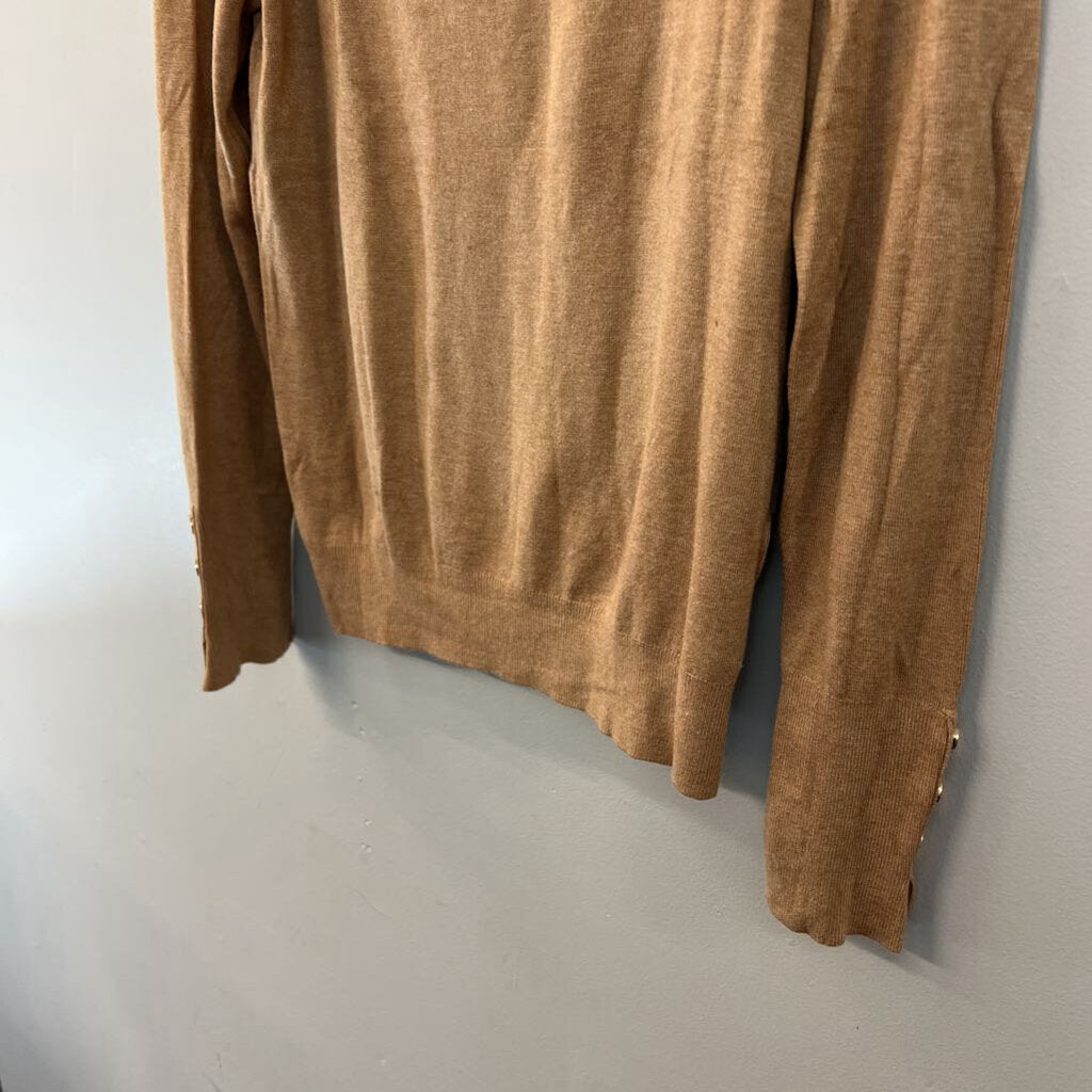 Zara Brown Knit Turtleneck Top Medium