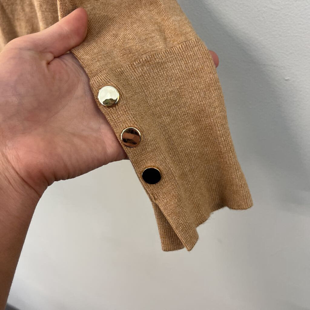 Zara Brown Knit Turtleneck Top Medium