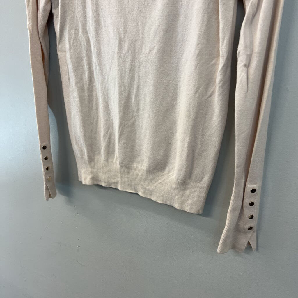 Zara Cream Knit Turtleneck Top Medium