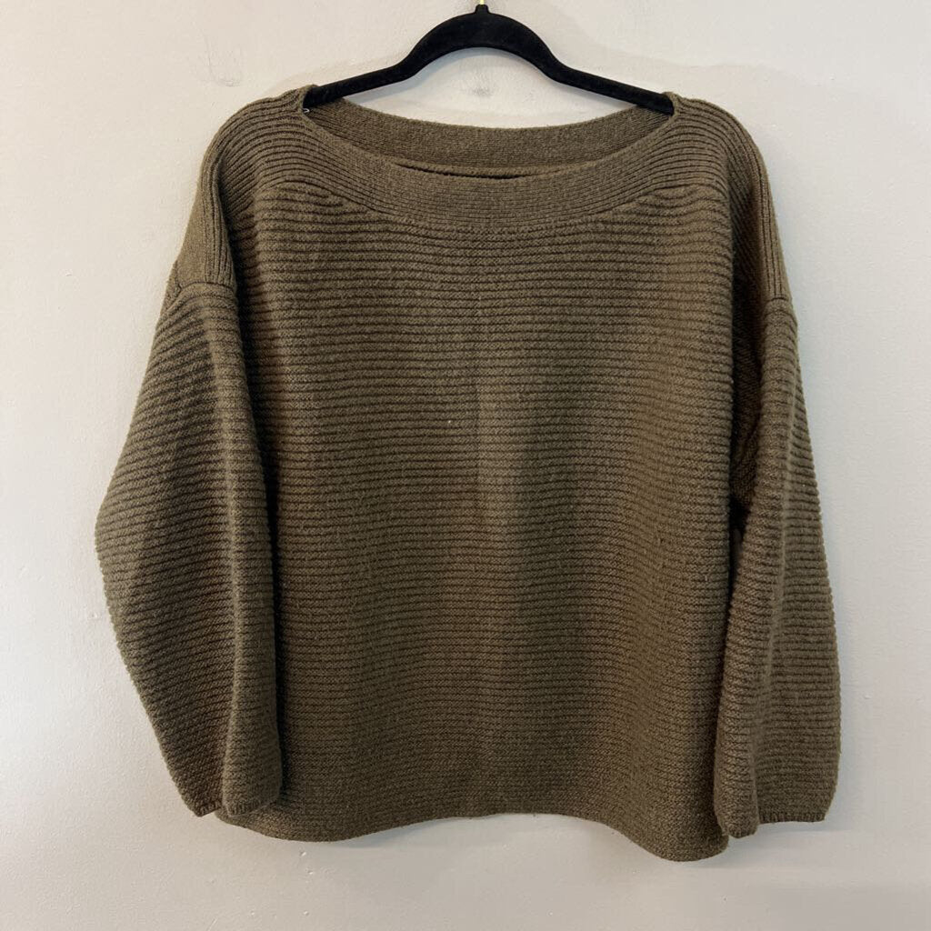 Lou and Grey Green Knit Slouchy Sweater Top Medium