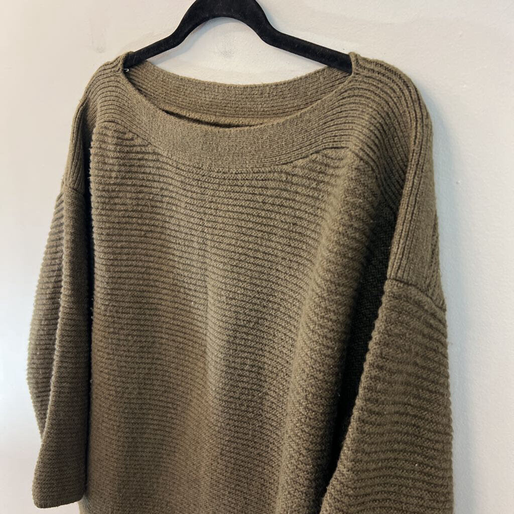 Lou and Grey Green Knit Slouchy Sweater Top Medium