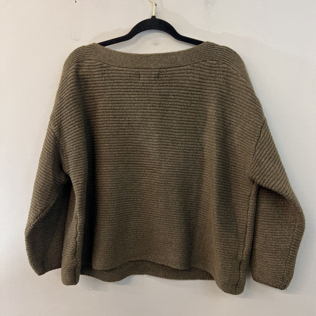 Lou and Grey Green Knit Slouchy Sweater Top Medium