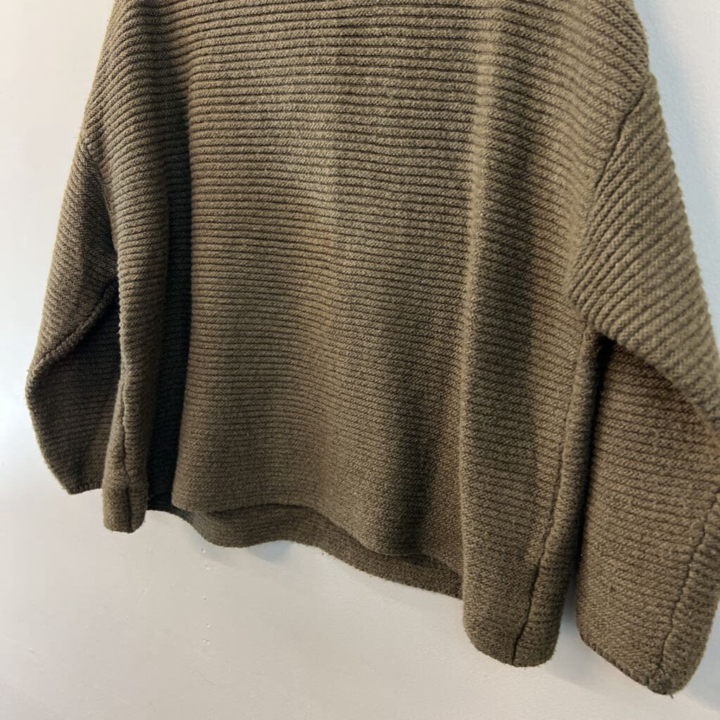 Lou and Grey Green Knit Slouchy Sweater Top Medium