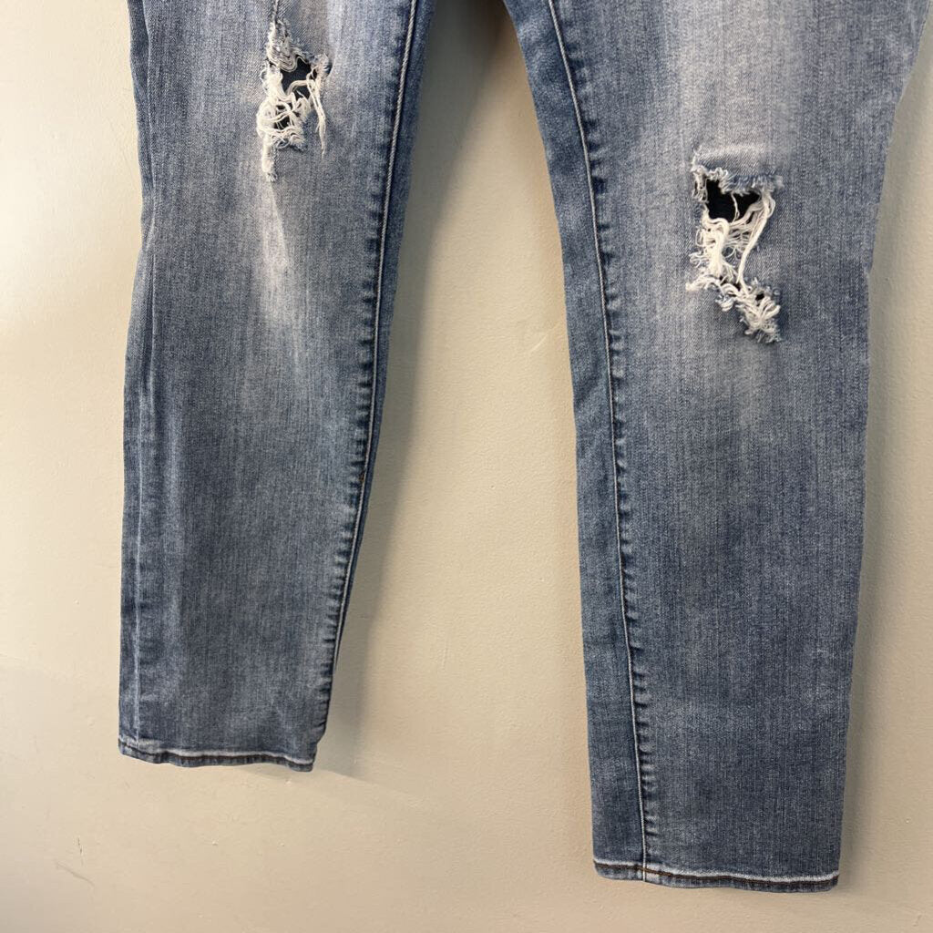 Kut Medium Wash Distressed Boyfriend Jeans 8