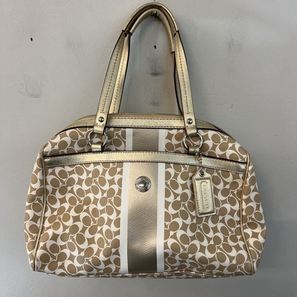 Coach Beige/ Cream Chelsea Heritage Purse