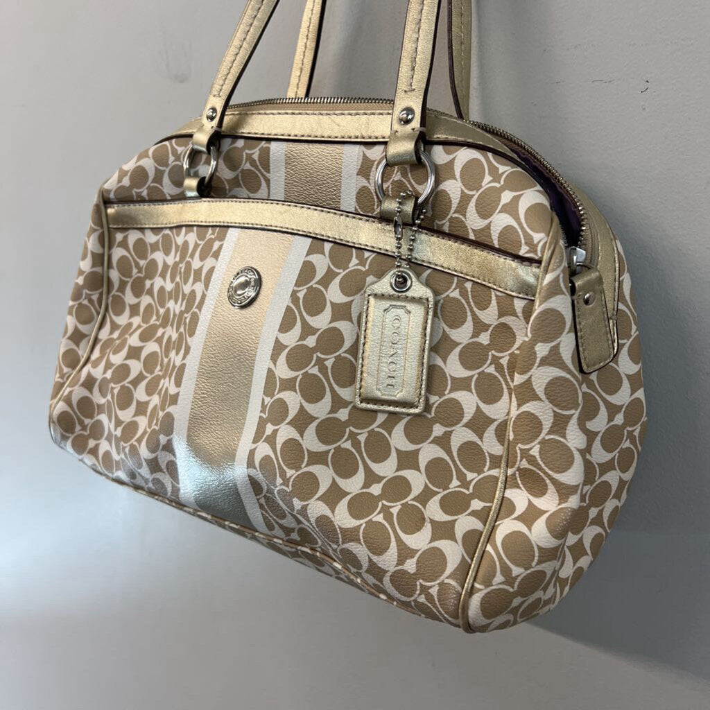 Coach Beige/ Cream Chelsea Heritage Purse