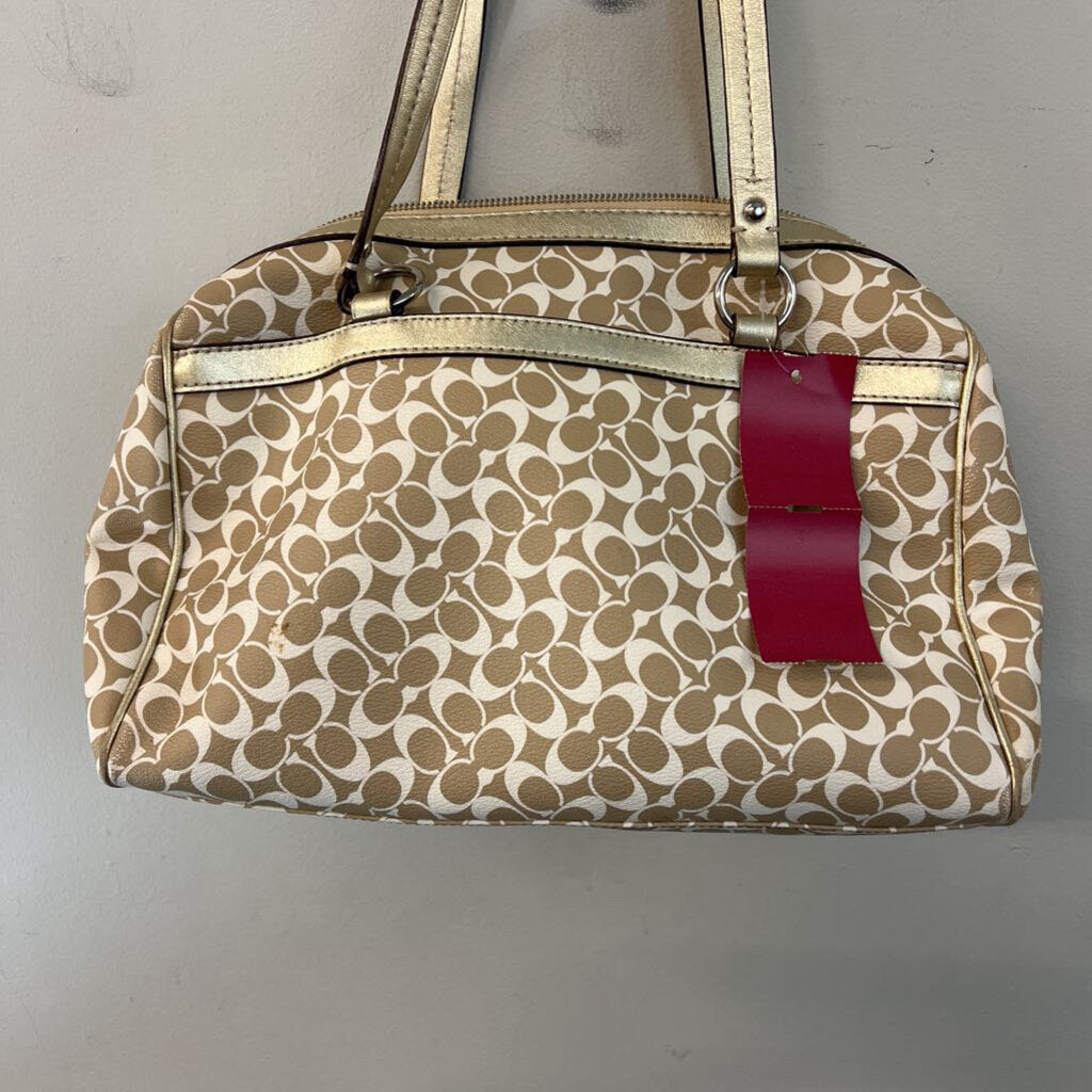 Coach Beige/ Cream Chelsea Heritage Purse