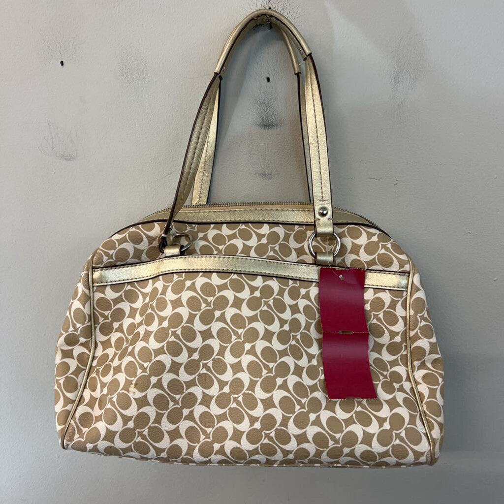 Coach Beige/ Cream Chelsea Heritage Purse