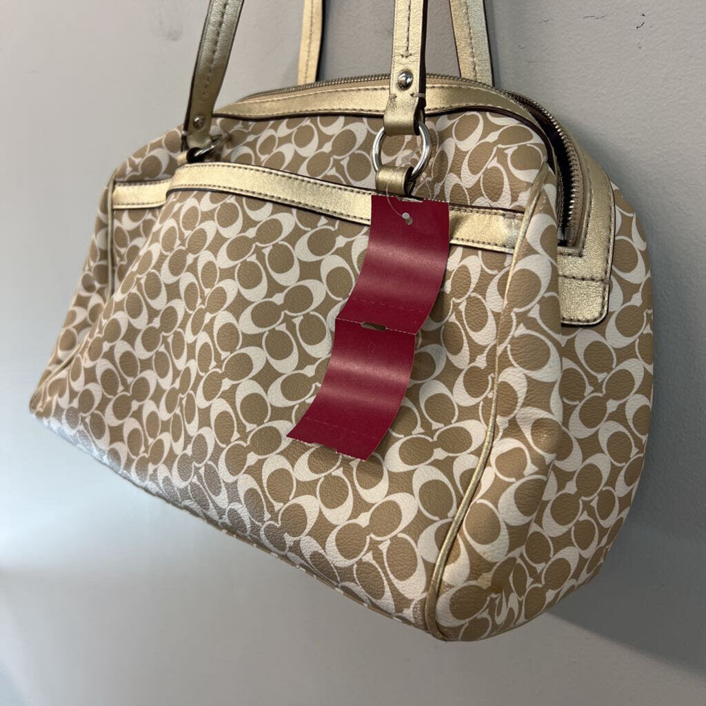 Coach Beige/ Cream Chelsea Heritage Purse