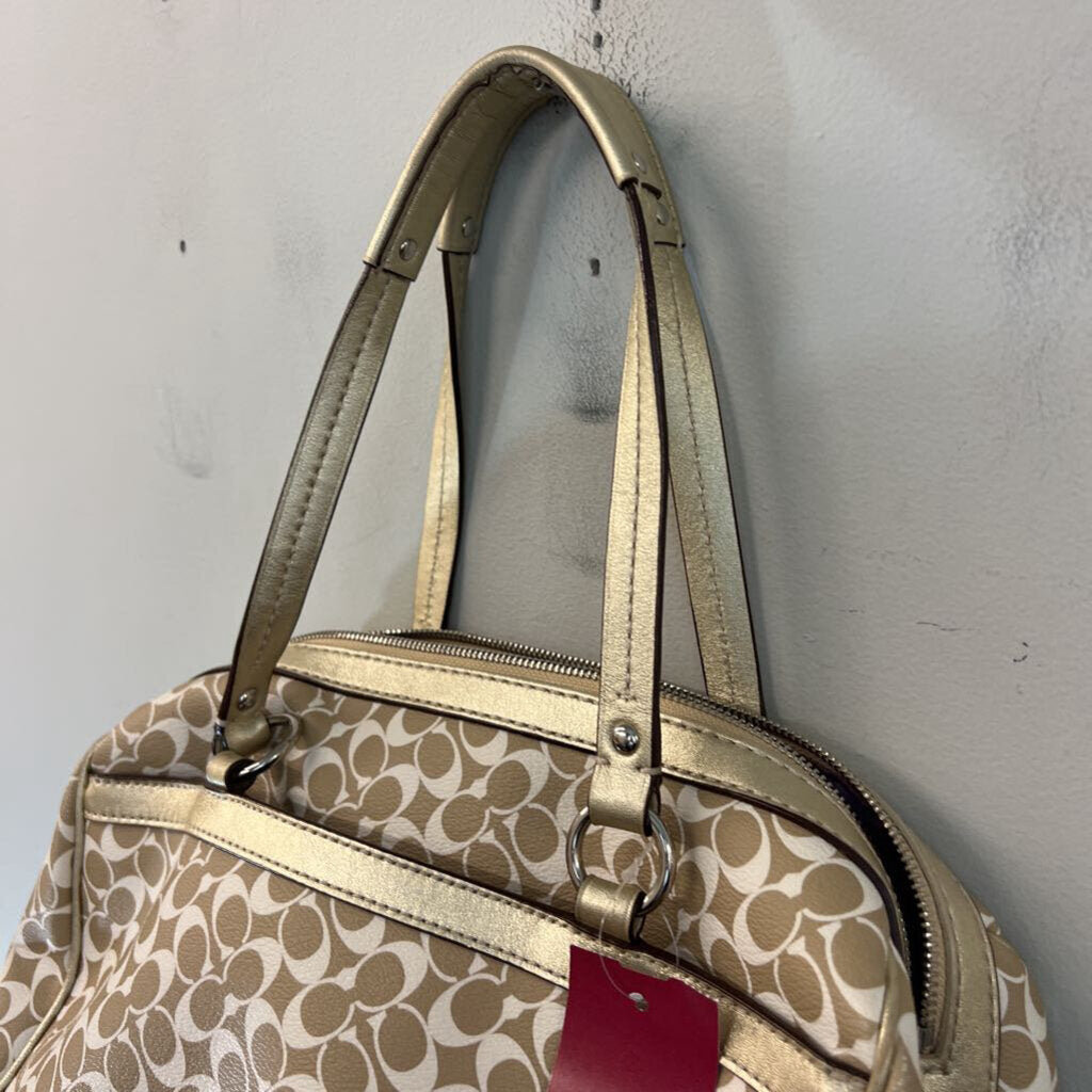 Coach Beige/ Cream Chelsea Heritage Purse