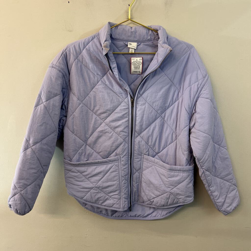 All In Motion Lavender Quilted Zip Up Puffer Jacket Extra Small