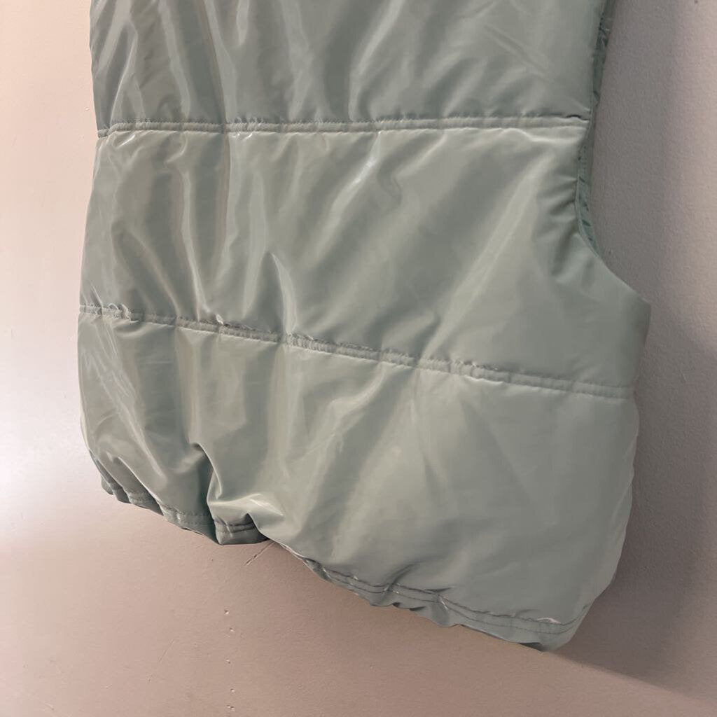 Wild Fable Light Blue Cropped Zip Up Puffer Vest Medium