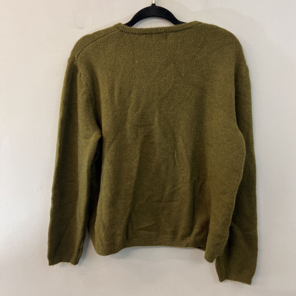 H&M Green Knit Cardigan Sweater Medium