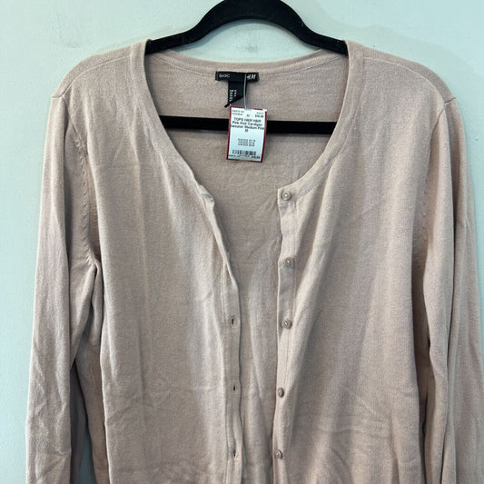 H&M Pink Knit Cardigan Sweater Medium