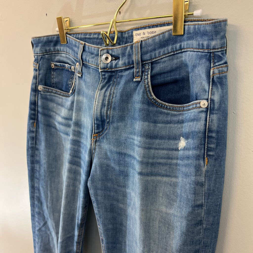 Rag and Bone Light Wash Ore Low Rise Slim Boyfriend Jeans 27