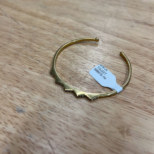 Gold Crown Detail Bangle Bracelet