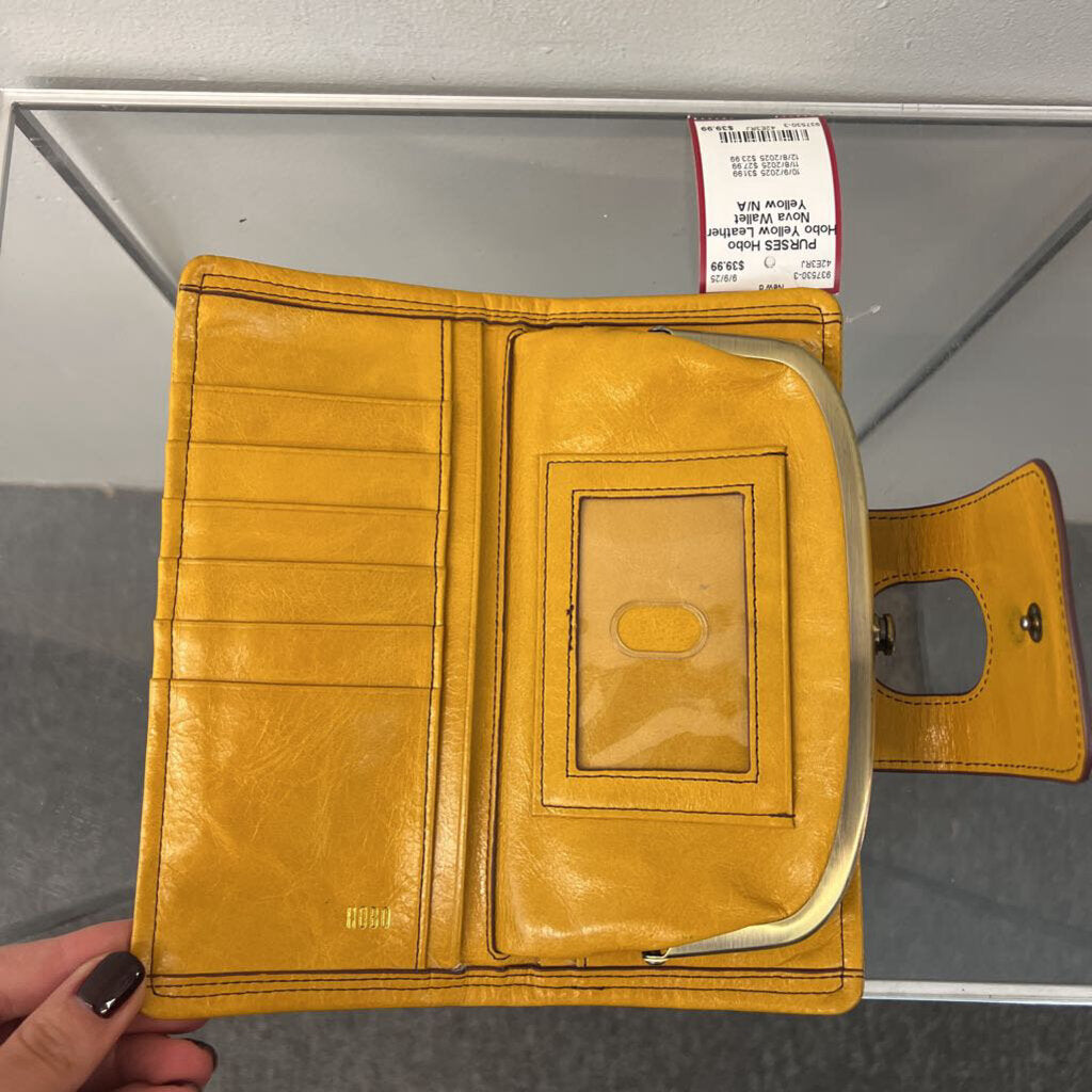 Hobo Yellow Leather Nova Wallet
