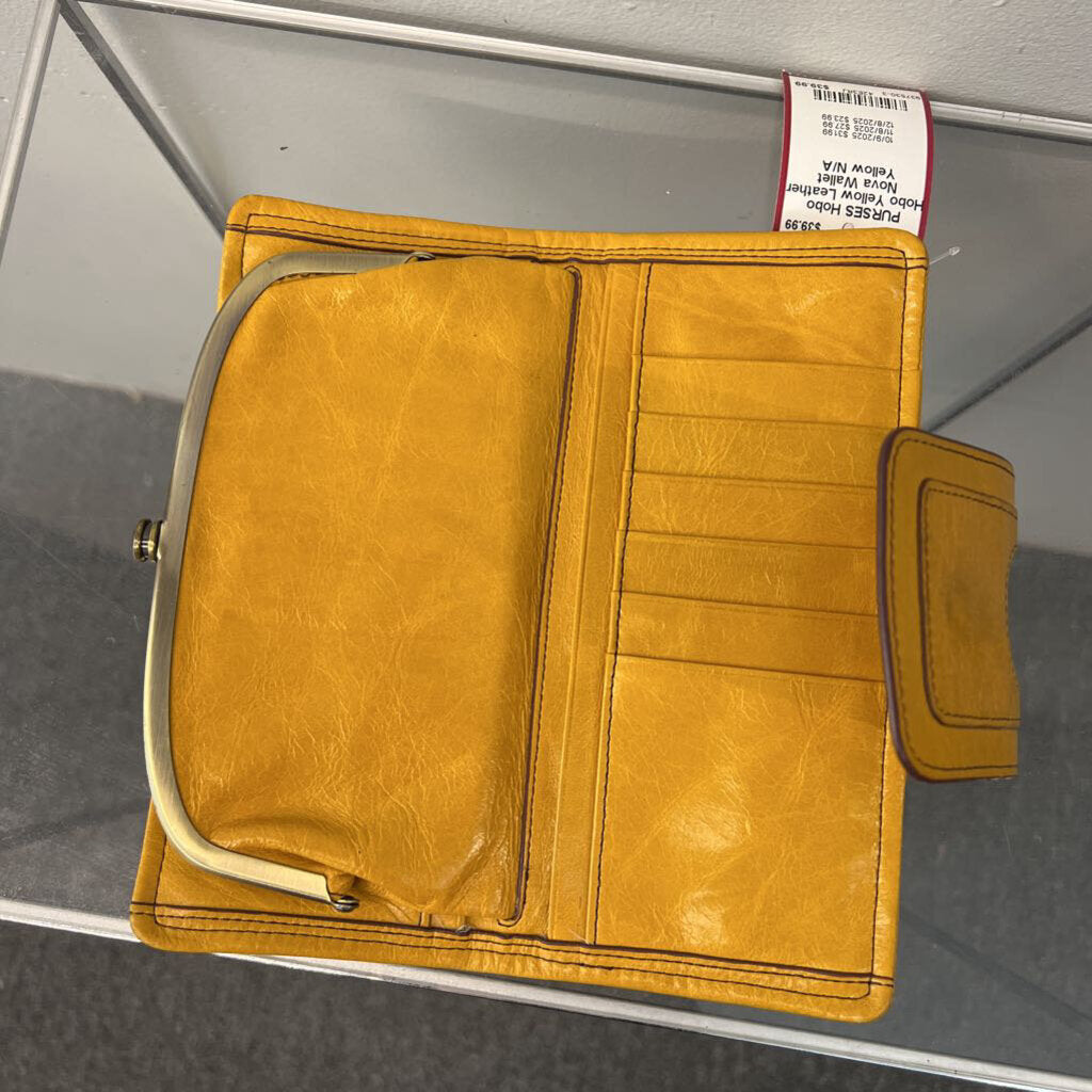 Hobo Yellow Leather Nova Wallet