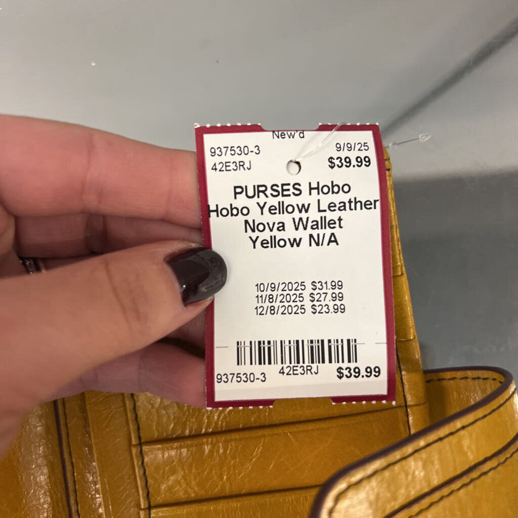 Hobo Yellow Leather Nova Wallet