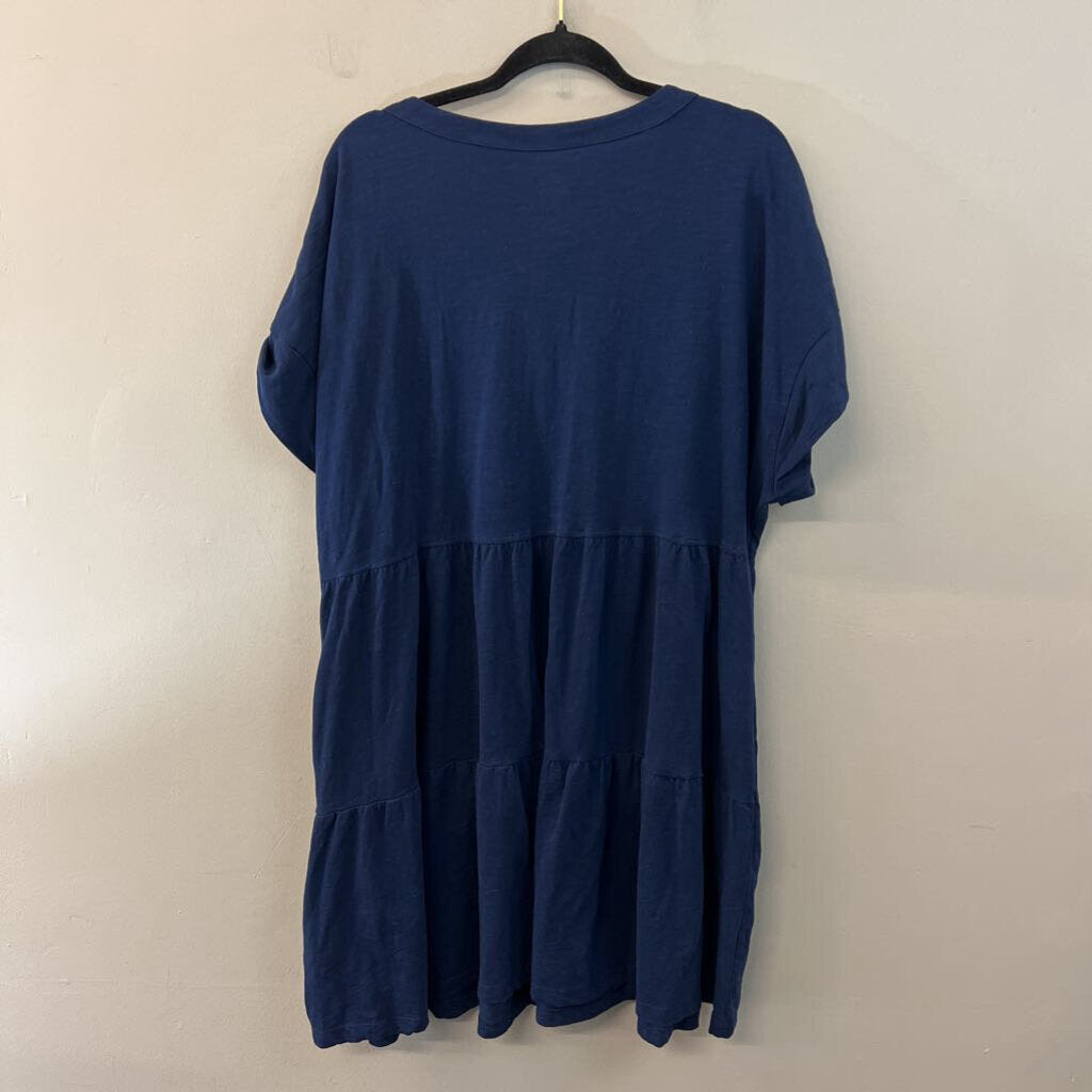 Sonoma Blue Short Sleeve Button Down Dress XXL