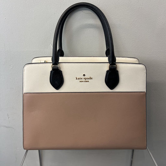 Kate Spade Brown/ Cream/ Black Leather Madison Purse