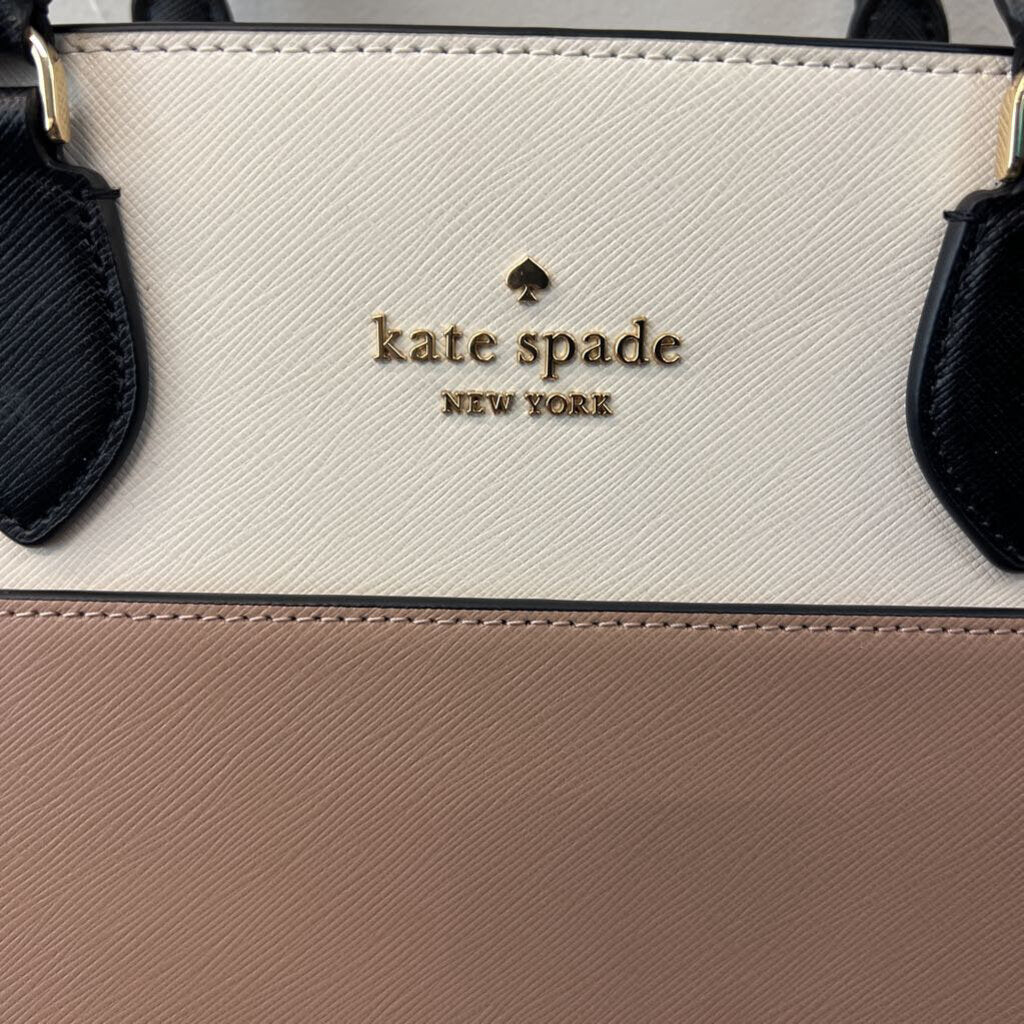 Kate Spade Brown/ Cream/ Black Leather Madison Purse