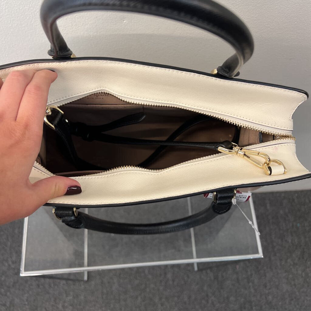 Kate Spade Brown/ Cream/ Black Leather Madison Purse