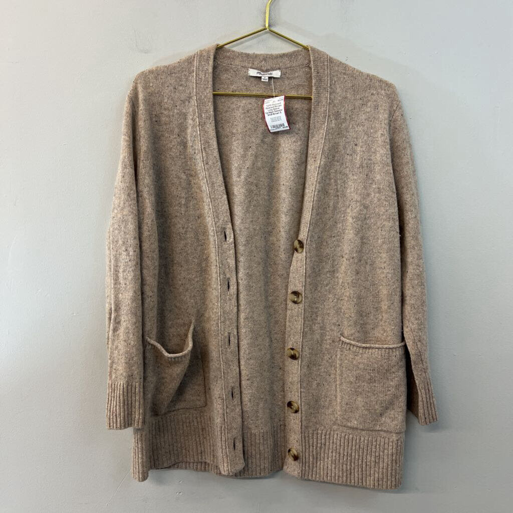Madewell Brown Long Sleeve Cardigan Sweater Small