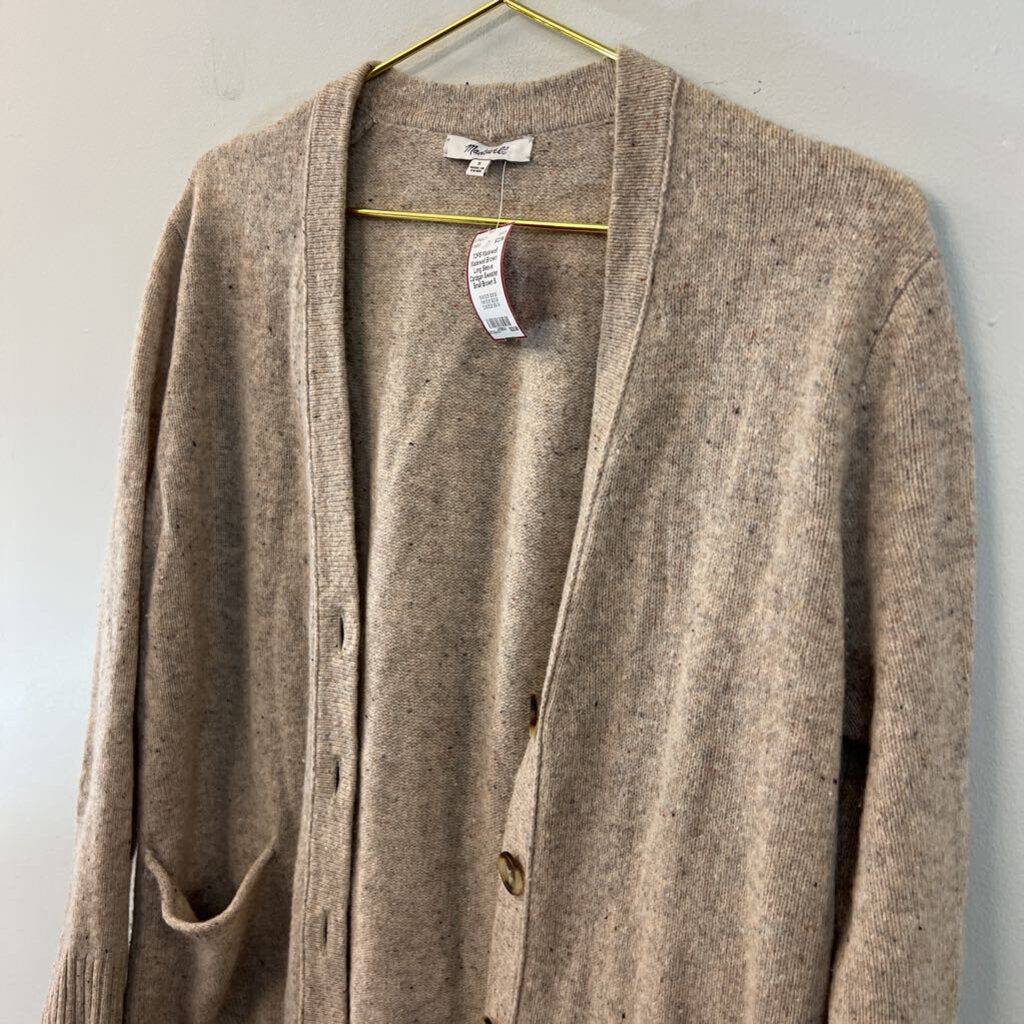 Madewell Brown Long Sleeve Cardigan Sweater Small